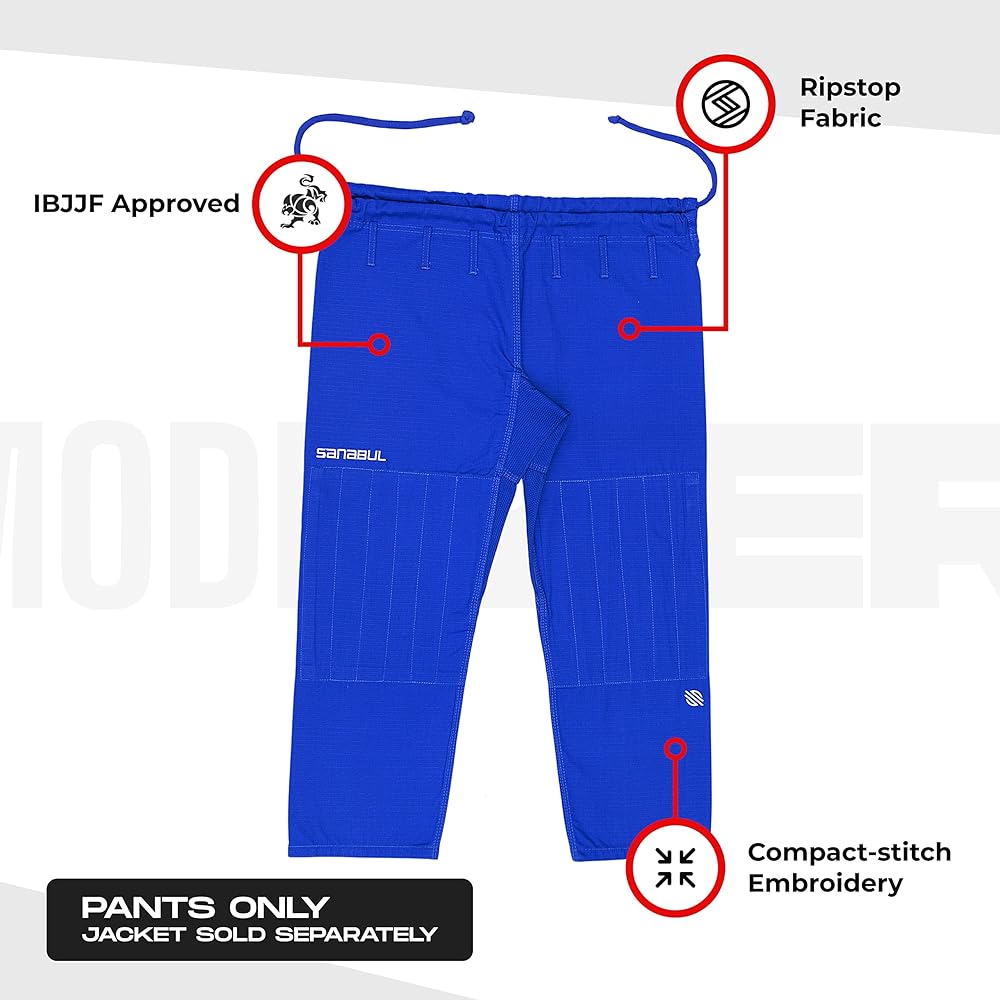Amazon.com: Sanabul Model Zero BJJ Gi Pants Only IBJJF Approved