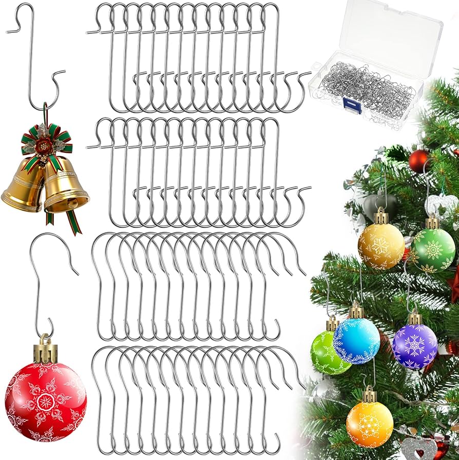 Amazon.co.jp: 200個 クリスマスオーナメントフック クリスマスツリー