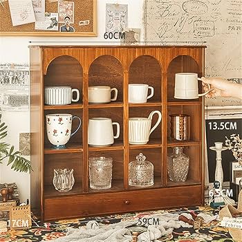 Amazon｜ミニ食器棚 ミニカップボード カップ収納棚 一人暮らし ミニ