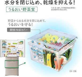 Amazon | 日立 冷蔵庫 幅68.5cm 505L ソフトブラウン R-F51MG T 6ドア