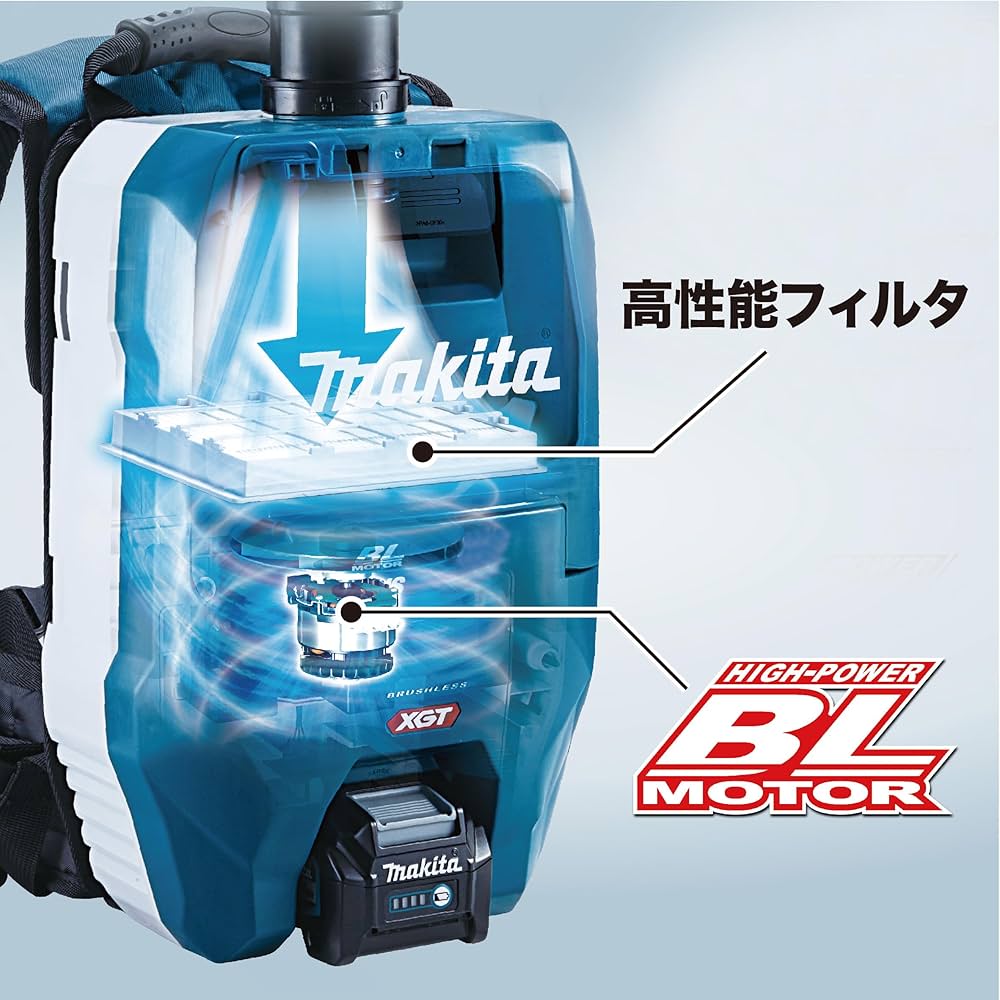 Amazon | マキタ(Makita) 充電式背負集じん機 40Vmax バッテリ・充電器