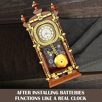 Amazon.com: Vziimo Retro Clock Building Blocks Set, Vintage