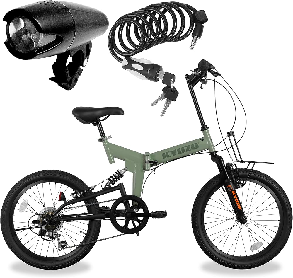 Amazon | 折りたたみセミファットバイク 20インチ 6段変速 前後サス