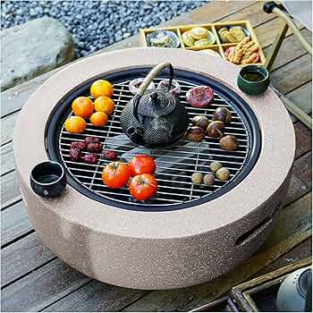 Amazon.co.jp: ファイヤーピット テーブル 大型 焚き火台 蓋付き