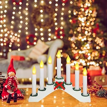 Amazon.co.jp: Bokon クリスマススウェーデン燭台木製ブリッジ