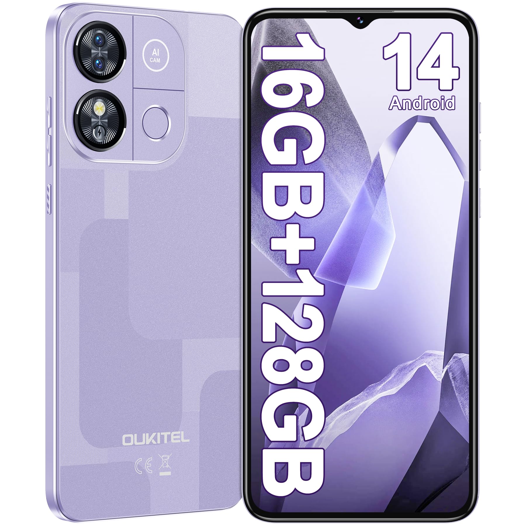 OUKITEL C57 PRO Unlocked Cell Phone Android 14 Phone Unlocked 16GB