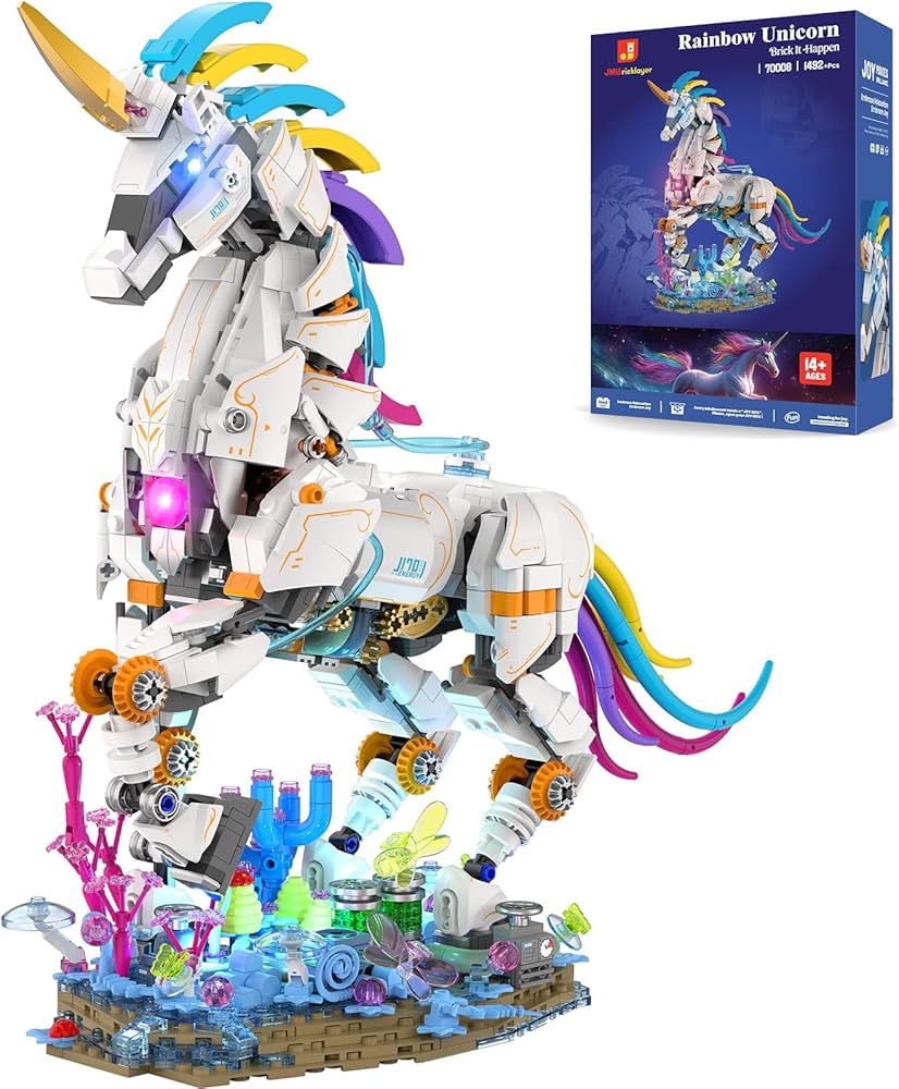 Amazon.com: JMBricklayer Unicorn Building Sets for Adults with