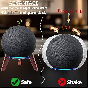 Amazon.co.jp: 本物の木製スタンド Echo 第4世代スマートスピーカー用