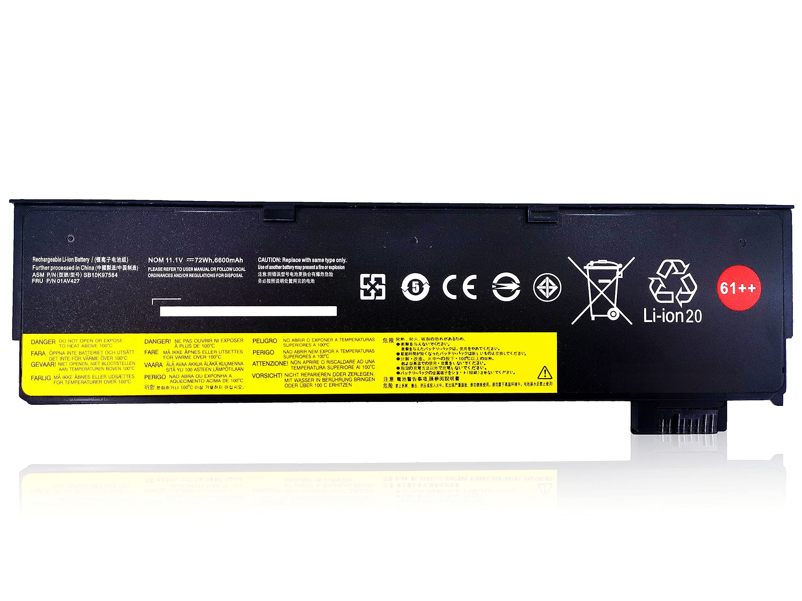 Amazon.com: 72Wh 61++ T470 T480 Extended Battery for Lenovo