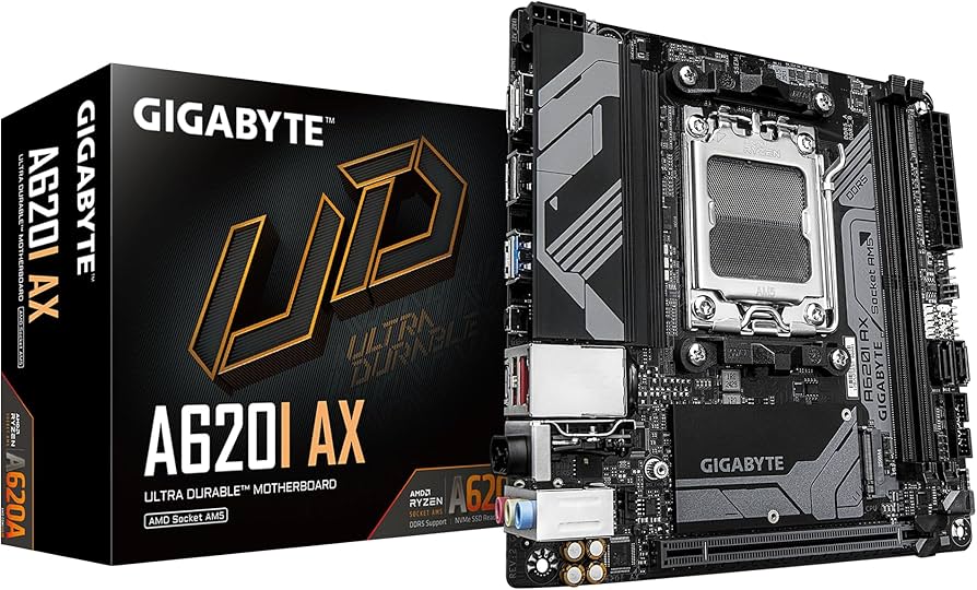 Amazon.com: GIGABYTE A620I AX (AM5/ LGA 1718/ AMD/ A620/ Mini-ITX