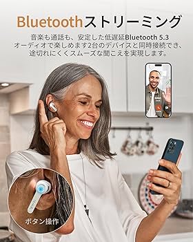 Amazon.co.jp: Cearvol 集音器 Bluetooth5.3 ワイヤレス イヤホン型