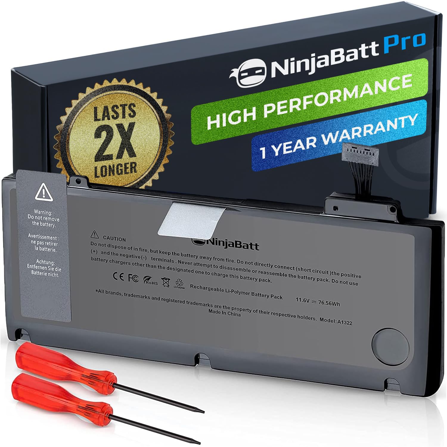 Amazon.com: NinjaBatt Battery A1278 A1322 for Apple MacBook Pro 13