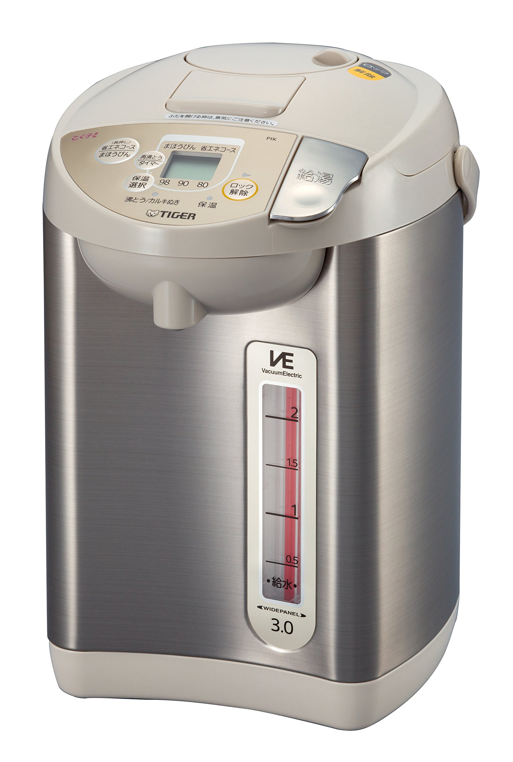 Amazon | タイガー 魔法瓶 電気 ポット 3L ベージュ 節電 VE 保温
