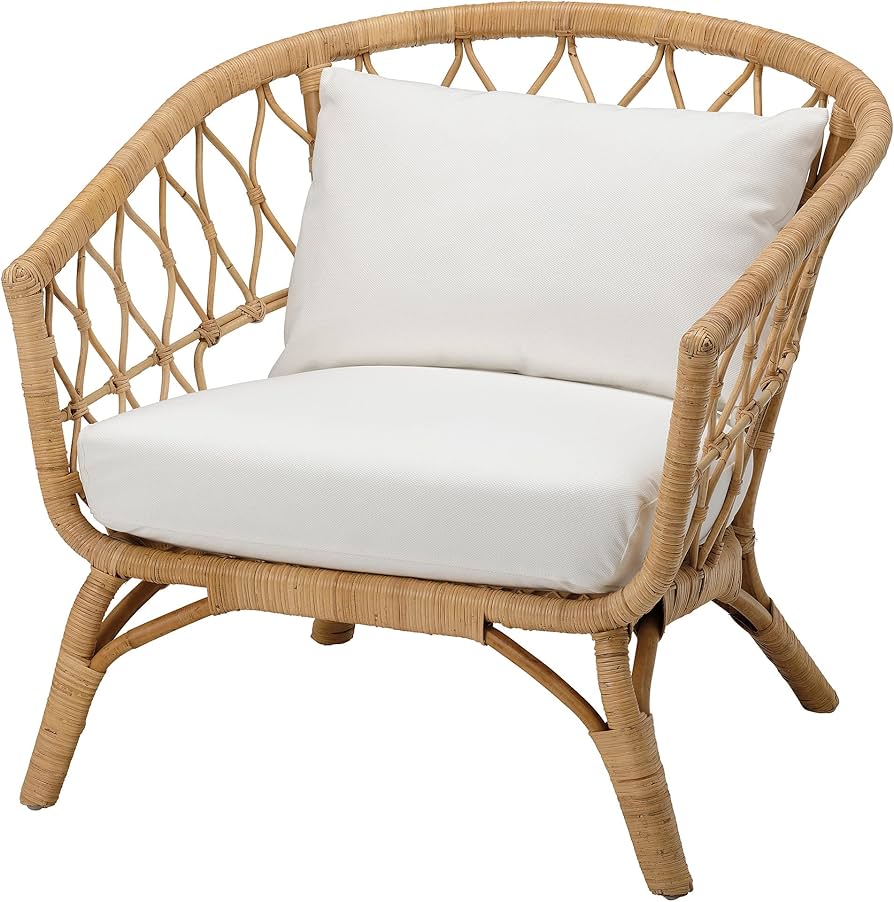 Amazon.co.jp: IKEA STOCKHOLM 2017 クッション付きアームチェア 籐