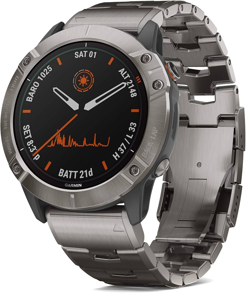 Amazon.com: Garmin Fenix 6X Pro Solar, Premium Multisport GPS