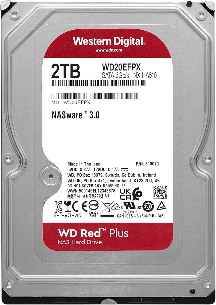 Amazon | ウエスタンデジタル 2TB WD Red Plus NAS 内蔵ハードドライブ