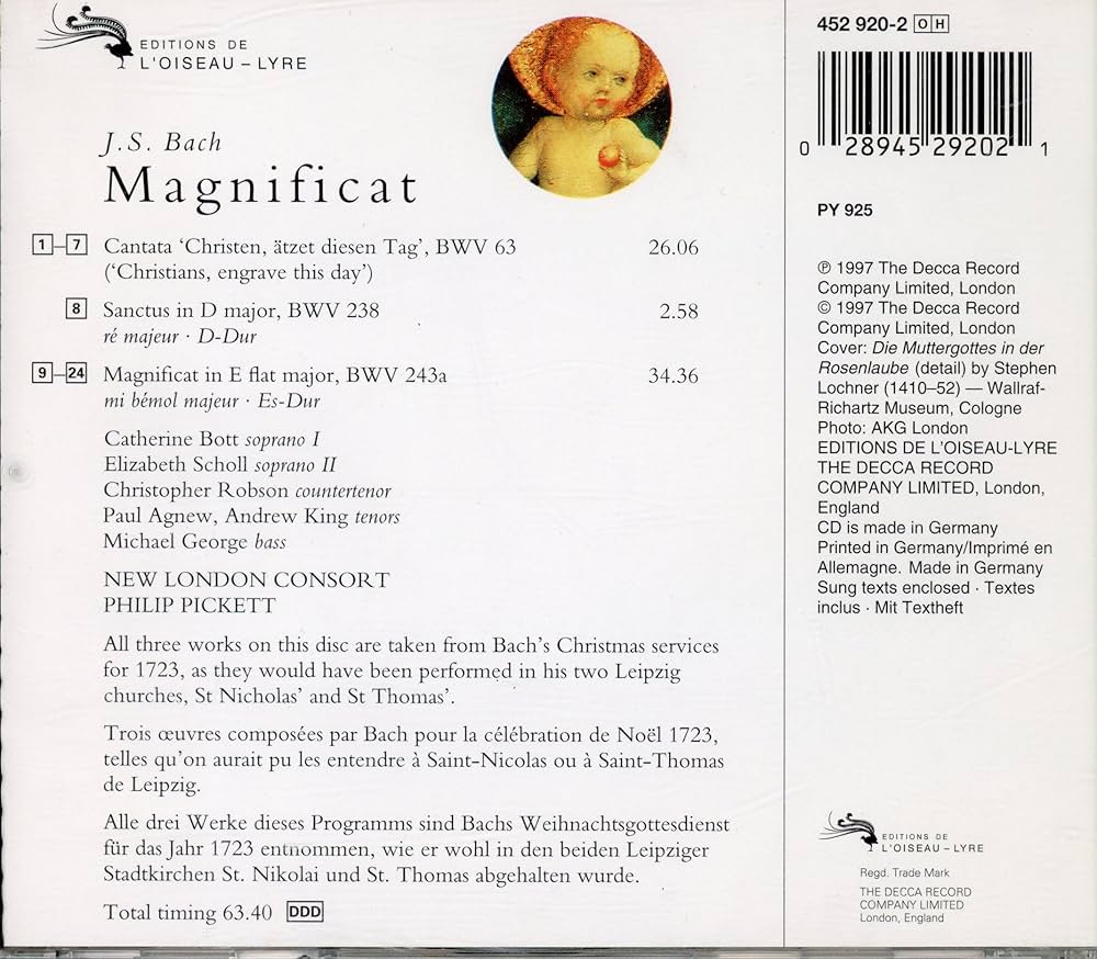 Johann Sebastian Bach, Philip Pickett, New London Consort