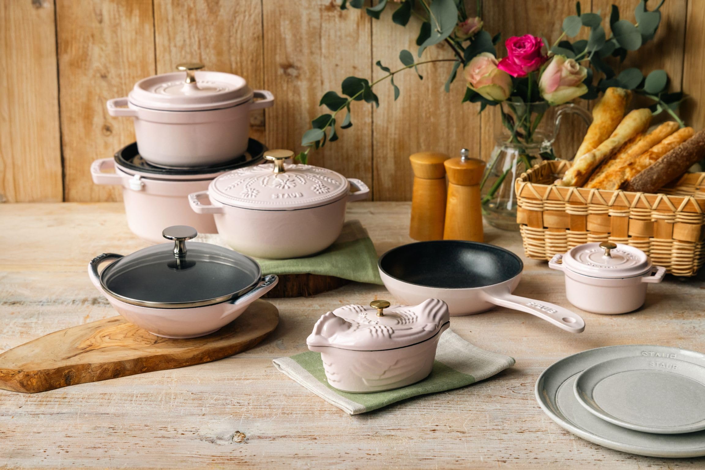 Amazon.co.jp: staub ストウブ 「 ワナベ S マーガレット ソルベローズ