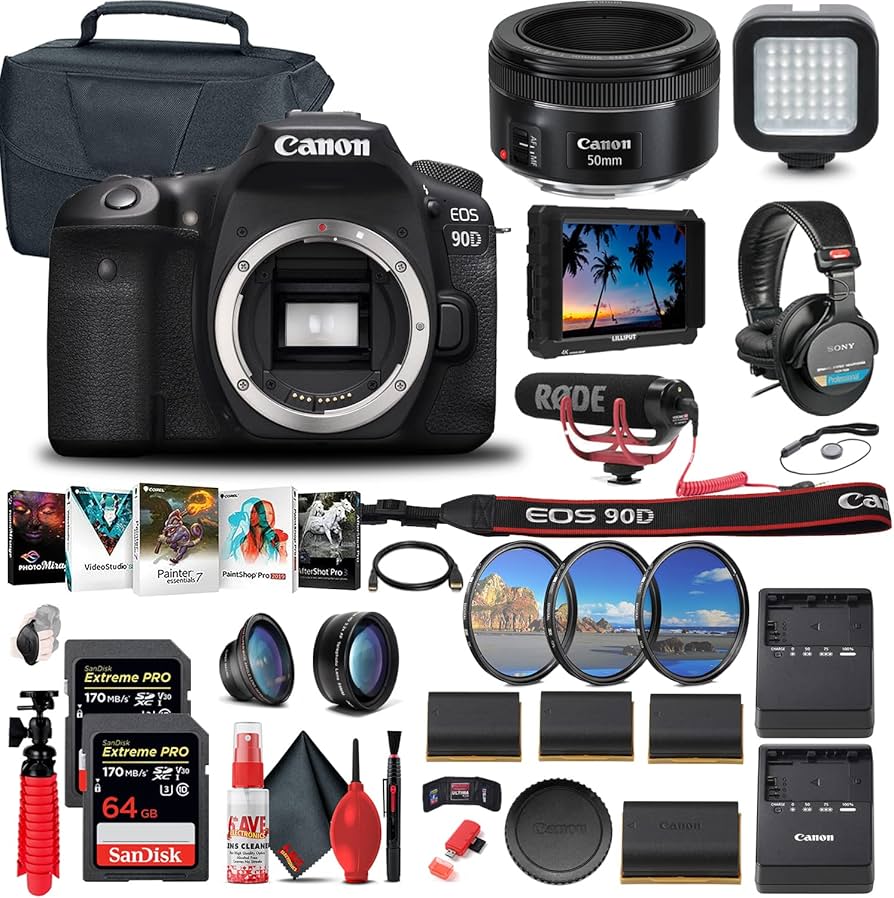 Amazon.com : Canon EOS 90D DSLR Camera (Body Only) (3616C002) + 4K