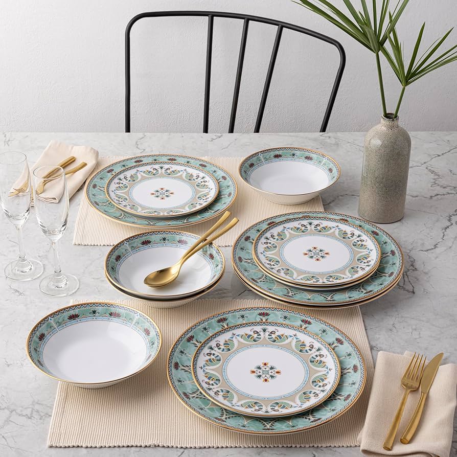 Amazon.com | Noritake Serene Garden 12-Piece Dinnerware Set