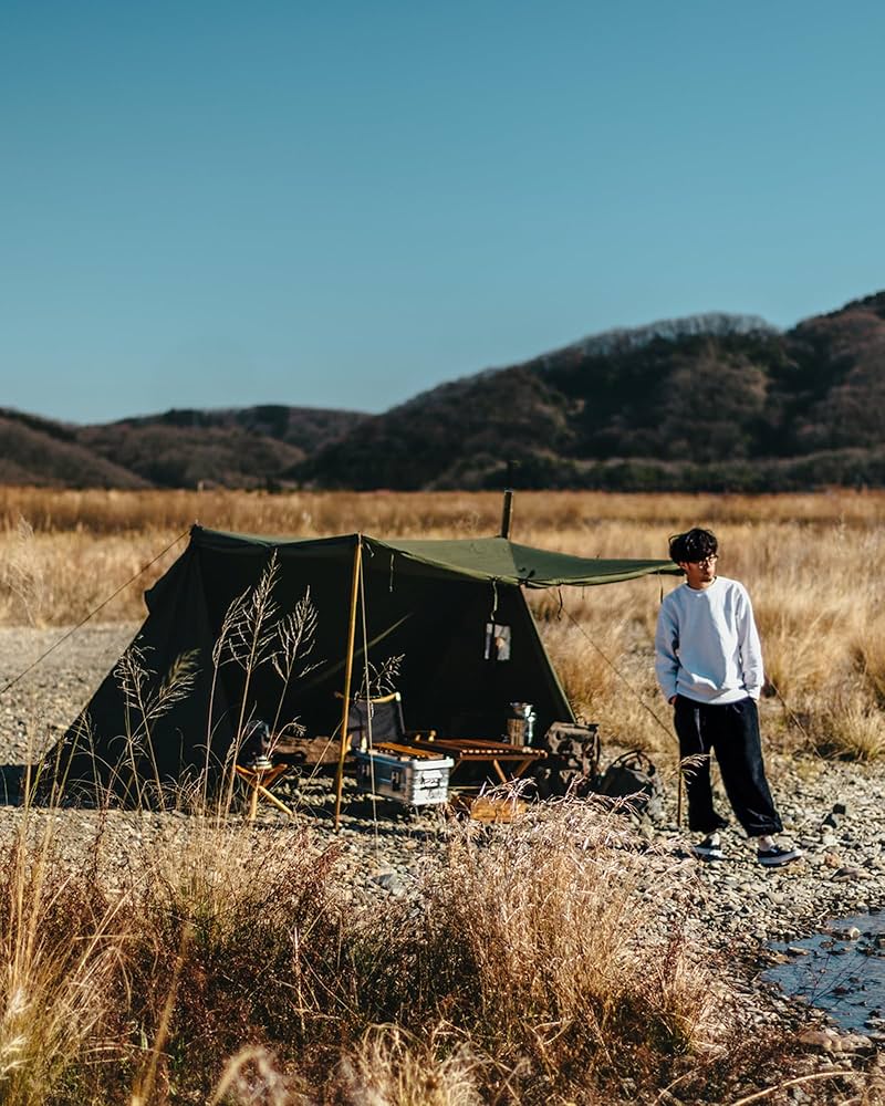 Amazon | OneTigris ROC SHIELD パップテント TC軍幕 2人用 変形自在な