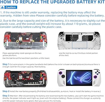 Amazon.com: JGTM C41N2208 74Wh Battery Upgraded Kit for ASUS ROG