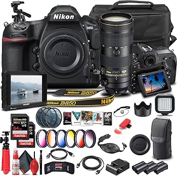 Amazon.com : Nikon D850 DSLR Camera (Body Only) (1585) + Nikon 70