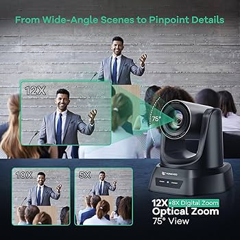 Amazon.co.jp: TONGVEO PTZウェブ会議カメラ AIオートトラッキング 12
