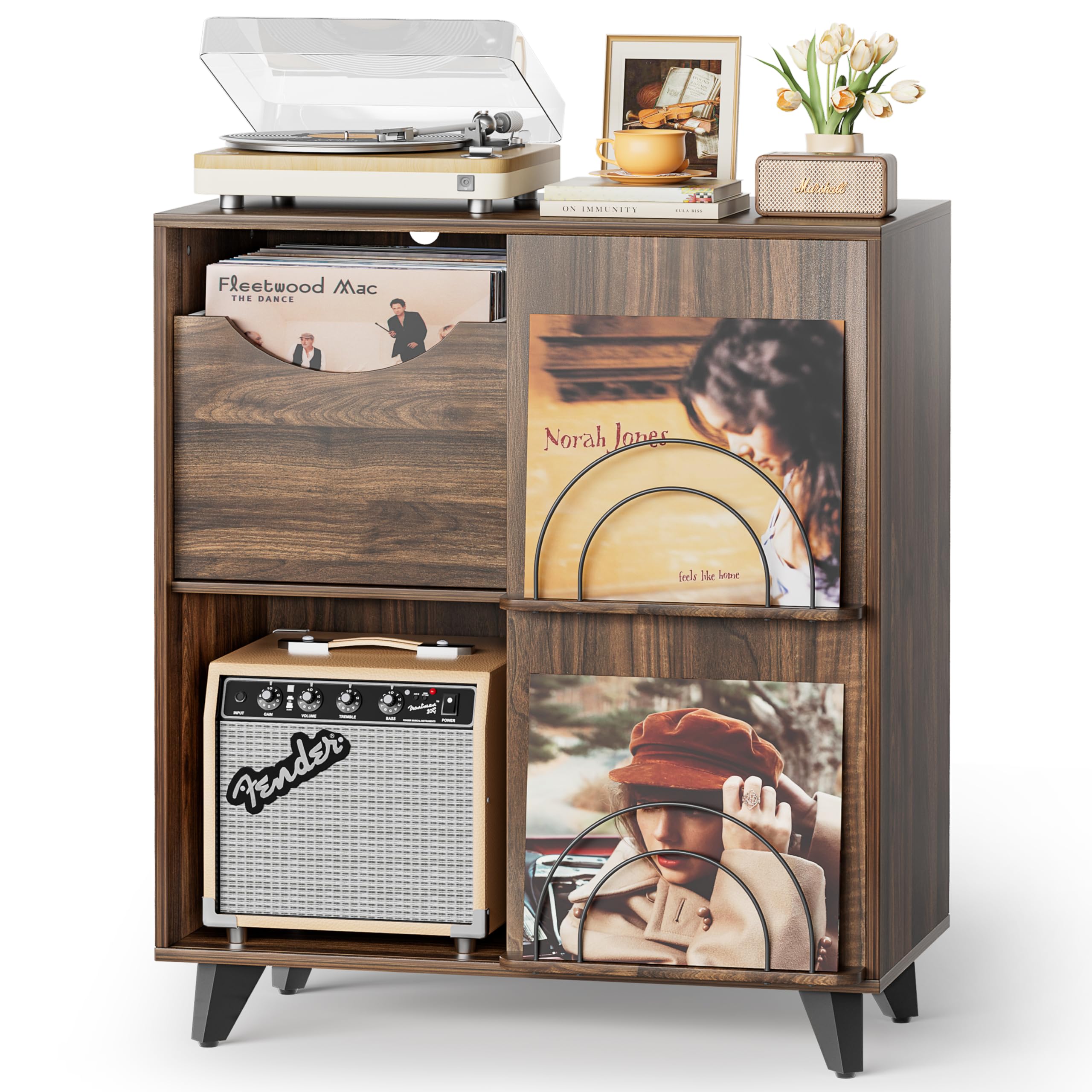 Amazon.co.jp: VINAEMO レコードラック、レコード棚、レコード