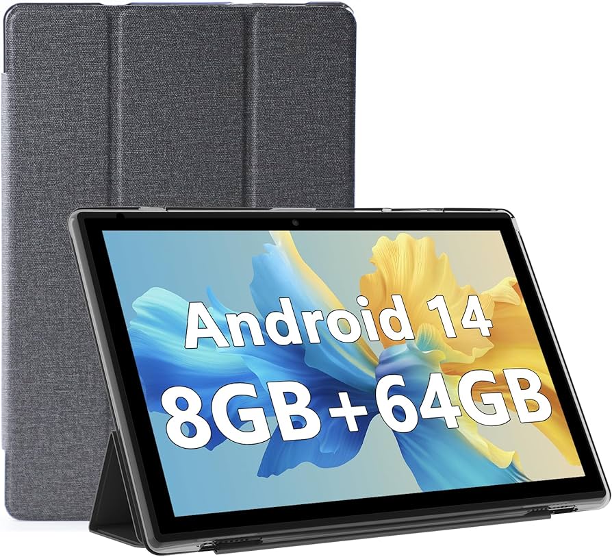 Amazon.com : Android 14 Tablet, 10 inch Tablets with Case, 8GB RAM