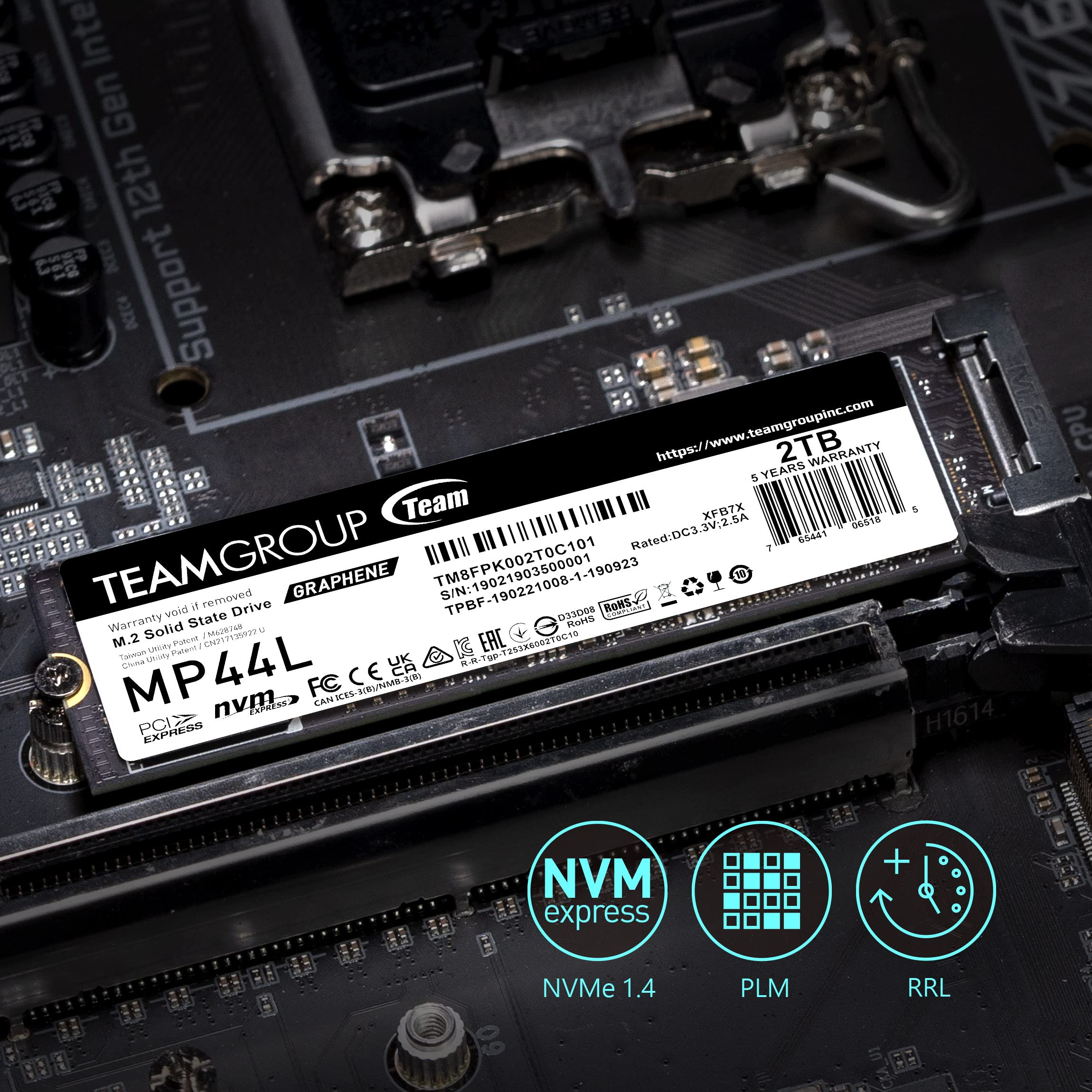 Amazon | TEAMGROUP MP44L 1TB SLCキャッシュ NVMe 1.4 PCIe Gen 4x4 M