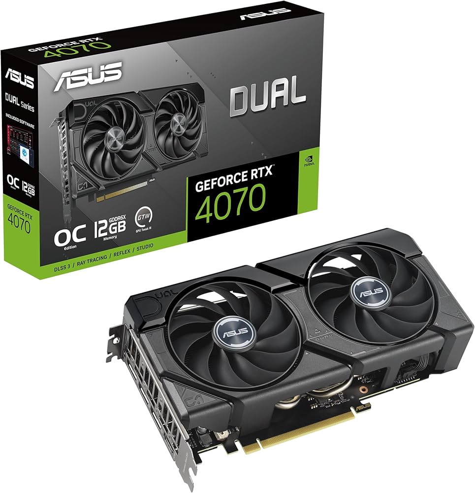 Amazon | ASUS Dual GeForce RTX™ 4070 EVO OC Edition 12GB GDDR6X は