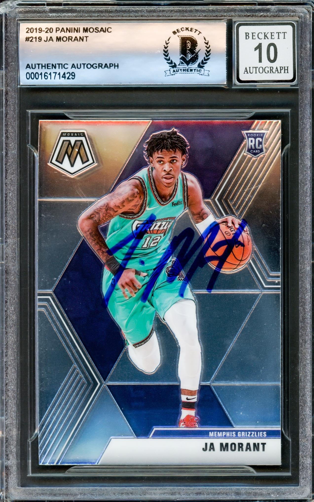 Amazon.com: Ja Morant Autographed 2019-20 Panini Mosaic Rookie