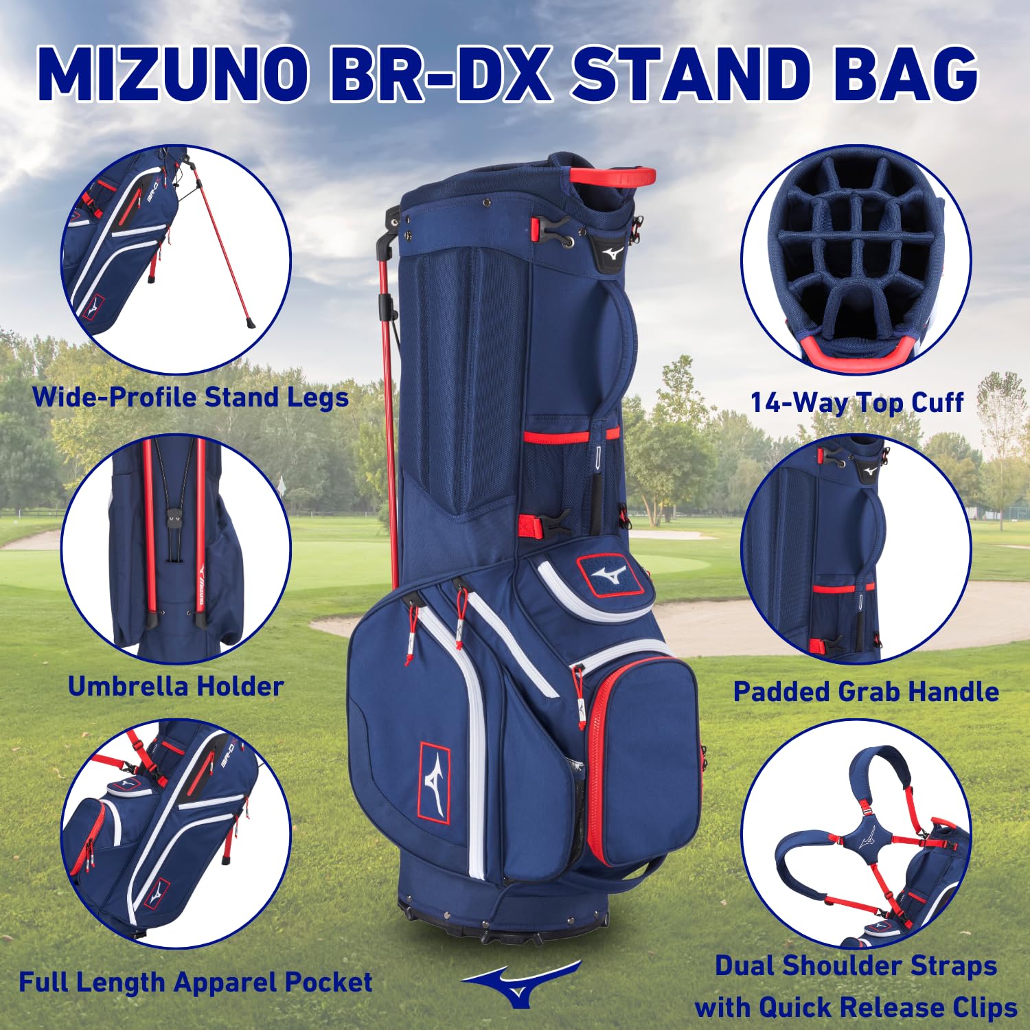 Amazon.co.jp: Mizuno BR-DX 14ウェイハイブリッドスタンドゴルフ