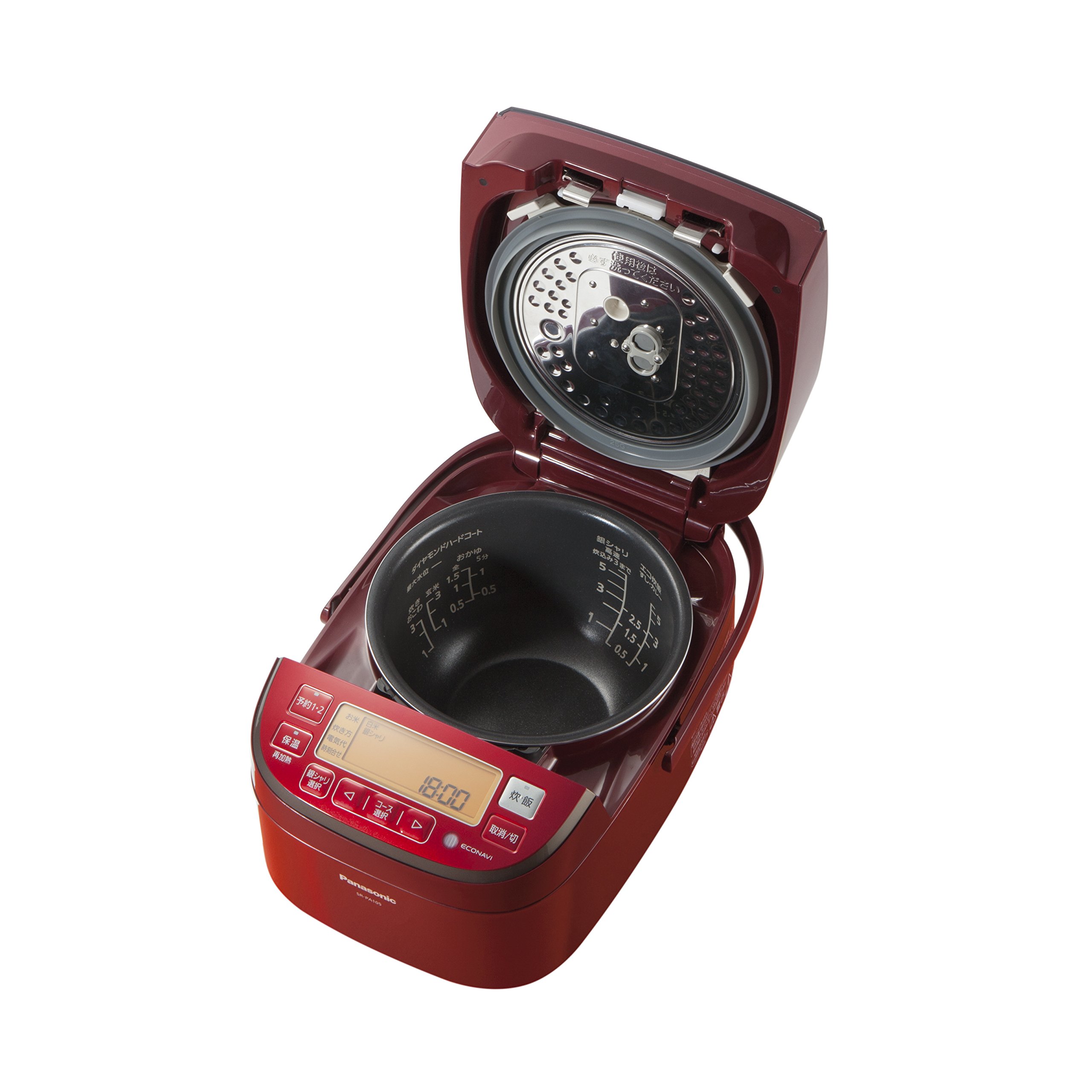 Amazon | パナソニック 5.5合 炊飯器 圧力IH式 おどり炊き レッド SR