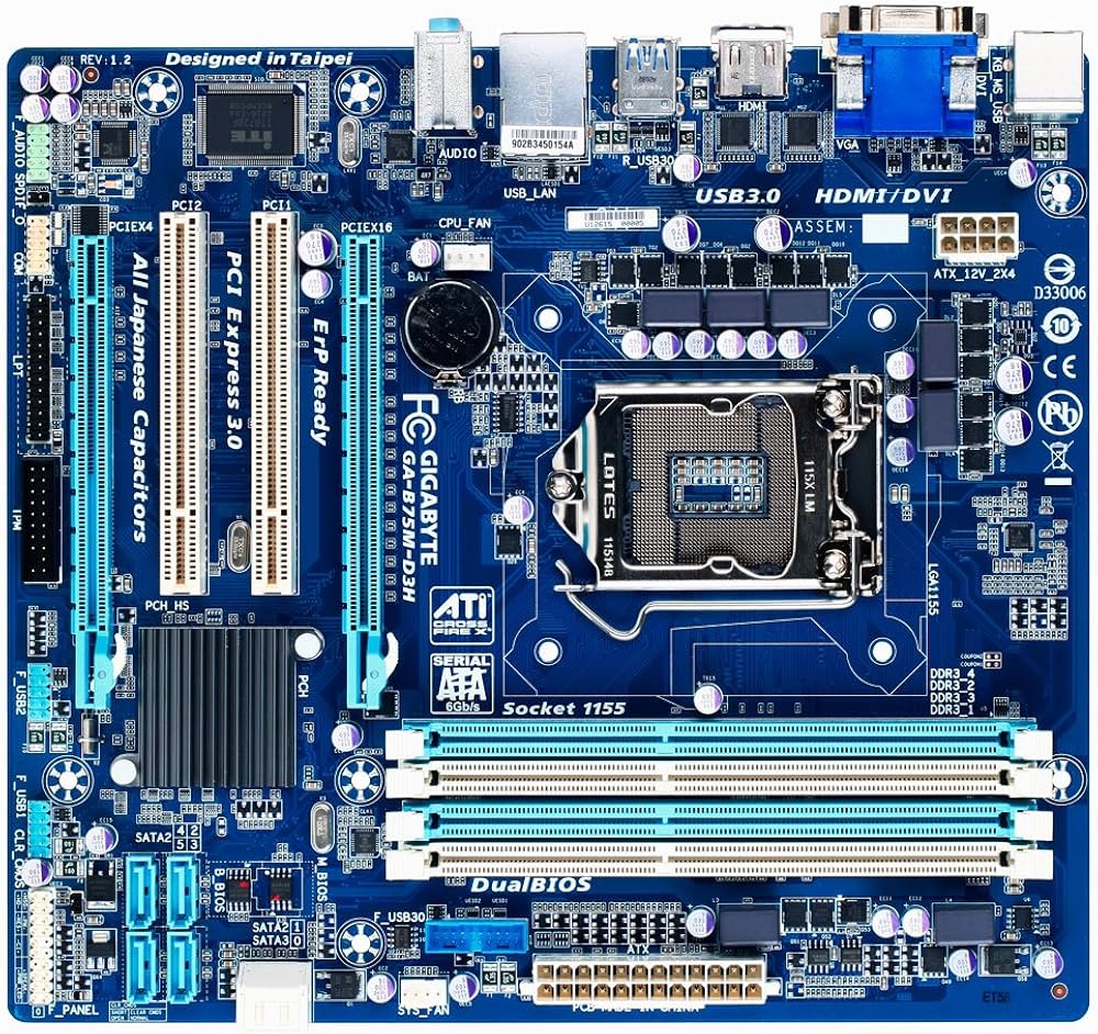 Amazon | GIGABYTE マザーボード Intel B75 LGA1155 Micro ATX GA-B75M