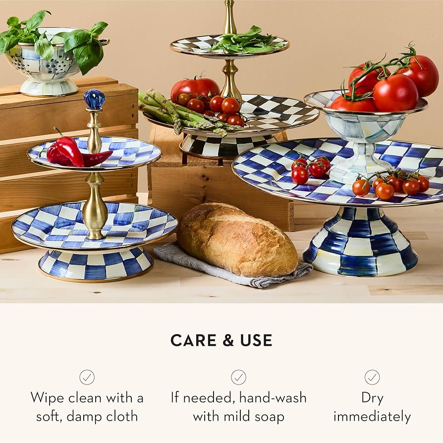 Amazon｜MACKENZIE-CHILDS ロイヤルチェックエナメル2段スイート