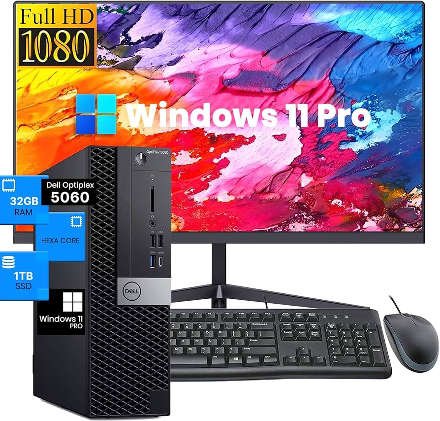 Amazon.com: Dell OptiPlex 5060 SFF Desktop Computer with Monitor