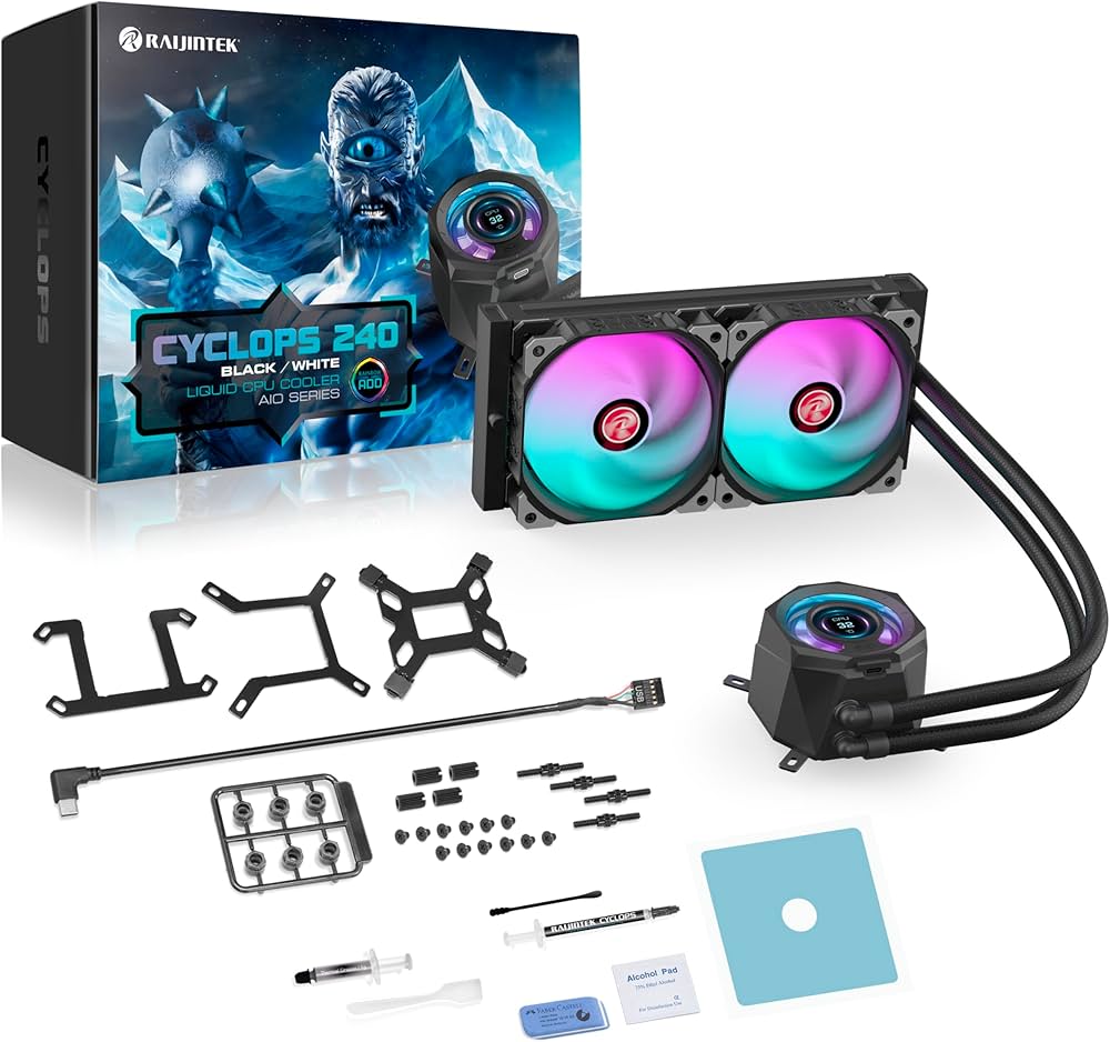 Amazon.co.jp: RAIJINTEK ライジンテック CYCLOPS 240 BLACK AIO水冷