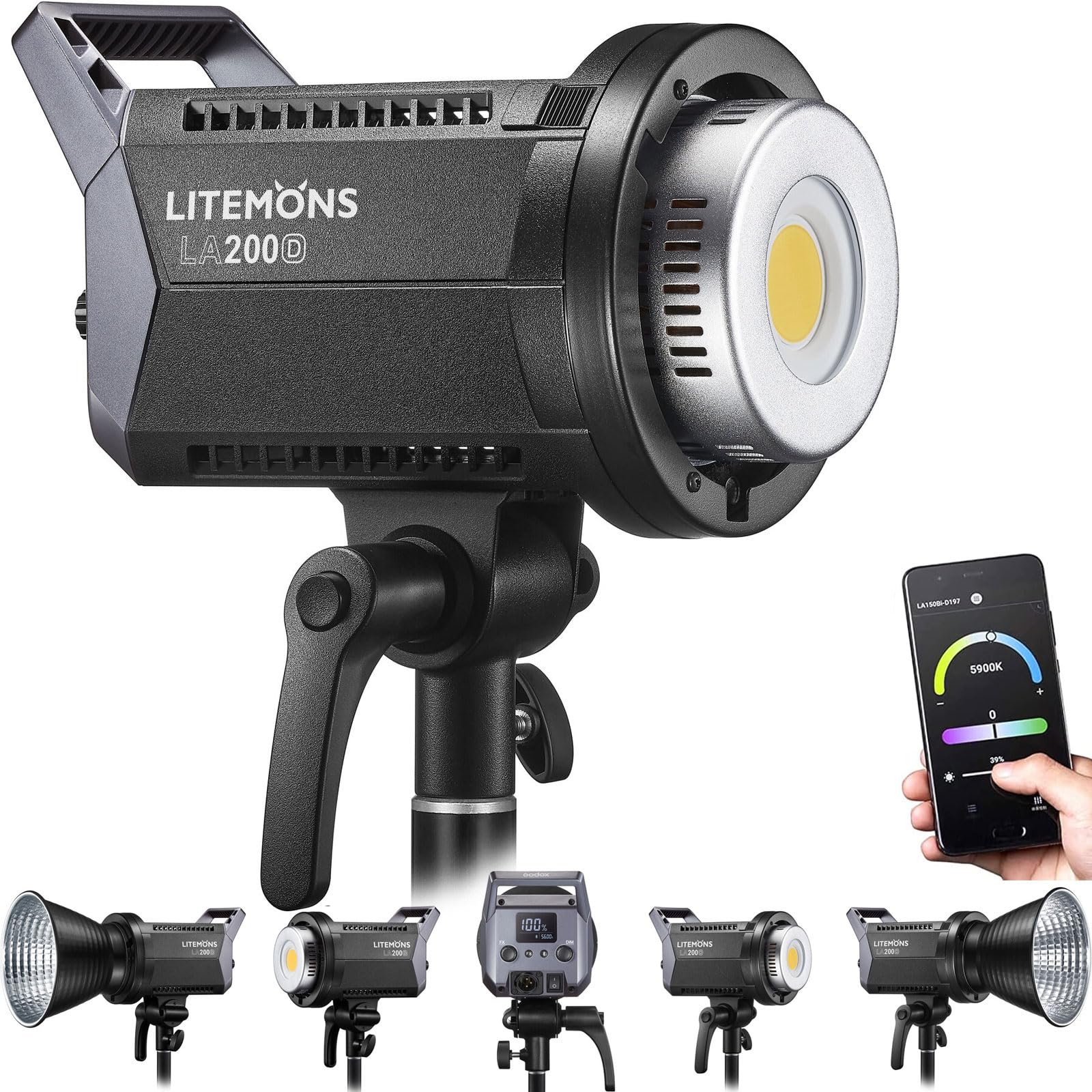 Amazon.com : Godox Litemons LA200D 200W LED Video Light with
