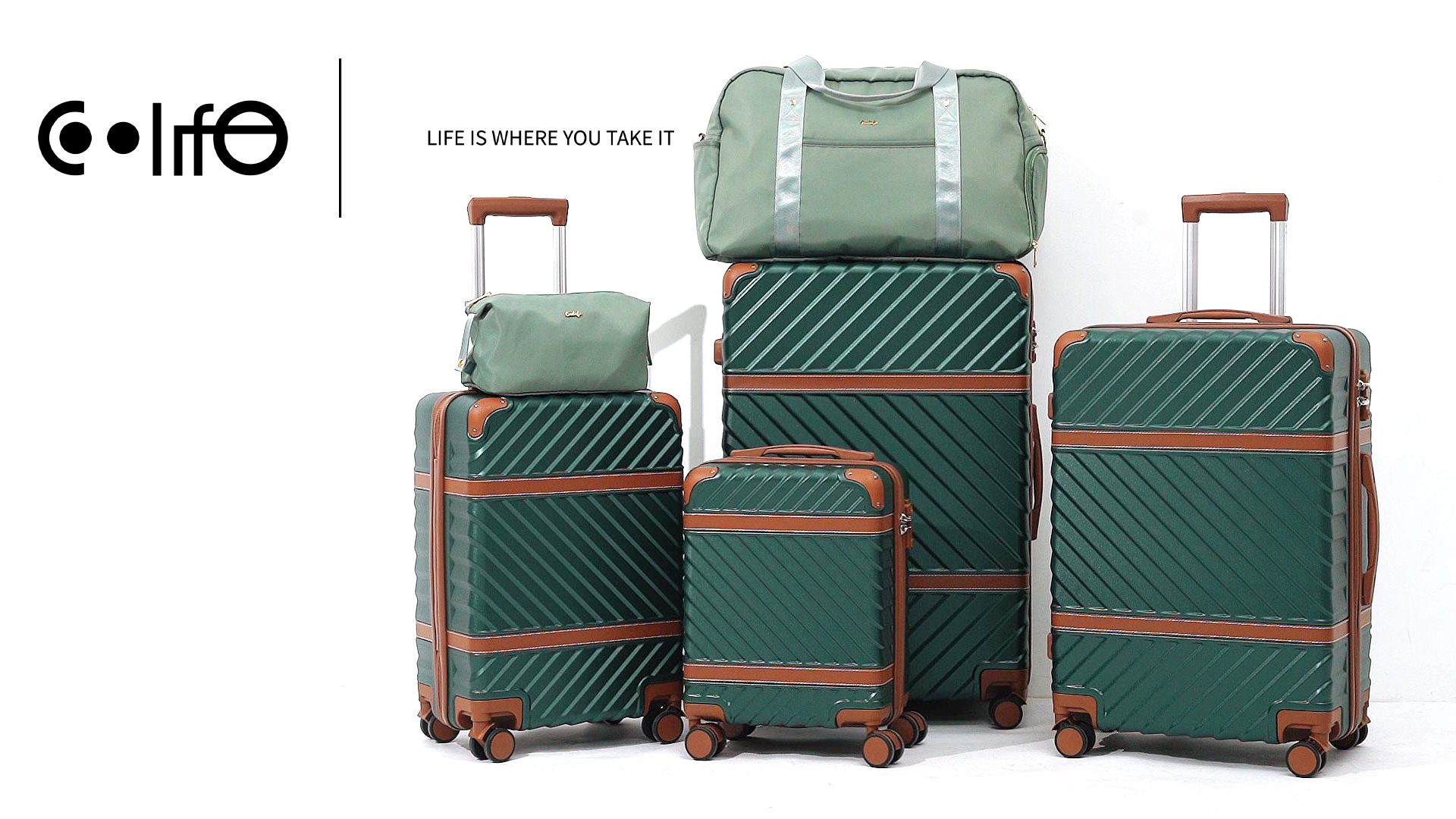 Amazon.com | Coolife Luggage Set Suitcase Carry On Luggage PC