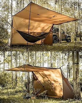 Amazon | OneTigris ROCDOMUSハンモックオーニング＆ホットテント 2.0