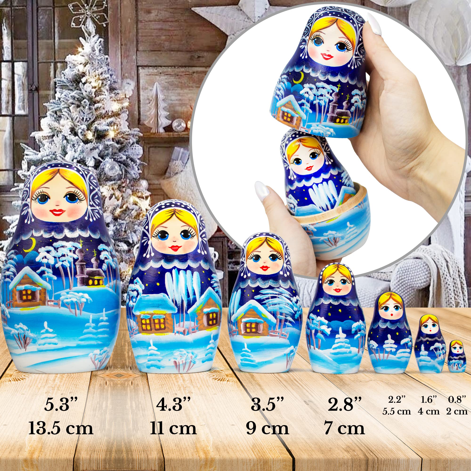 Amazon | AEVVV クリスマス ロシア マトリョーシカ 人形セット 7点