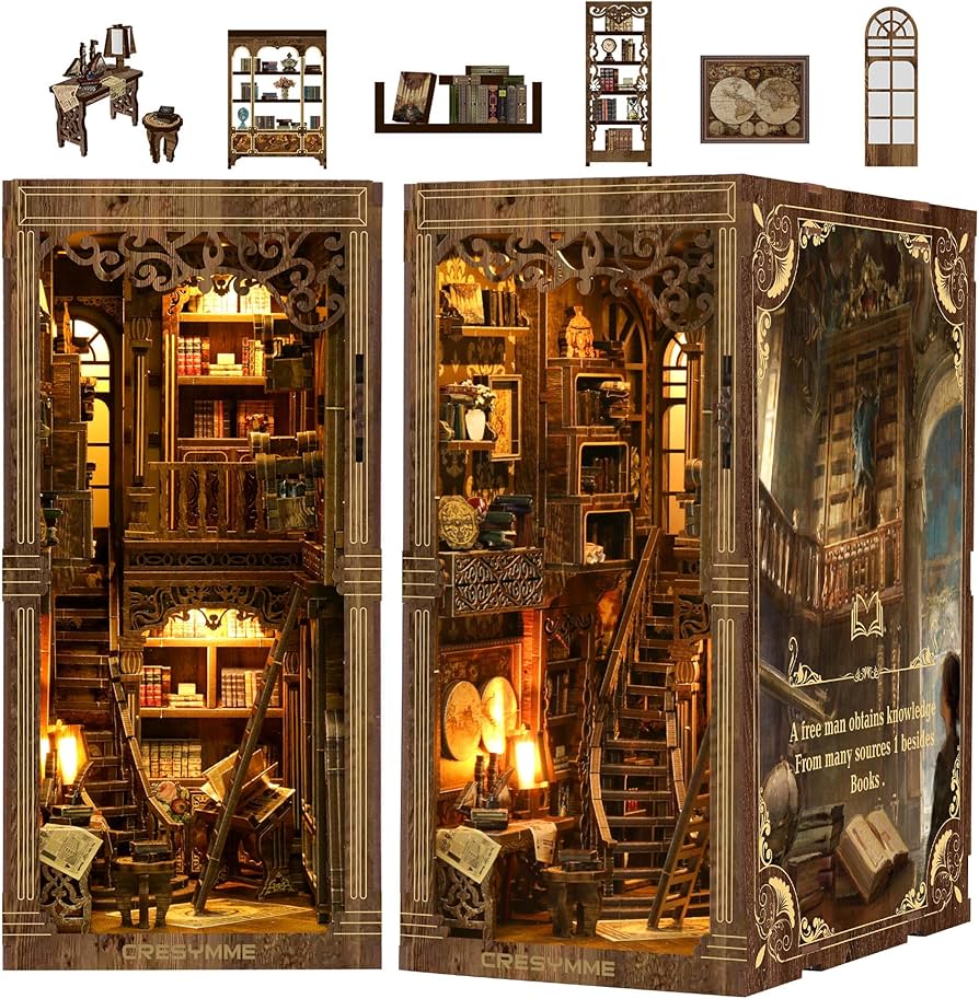 Amazon | CRESYMME ミニチュアハウス ドールハウス ブックヌック