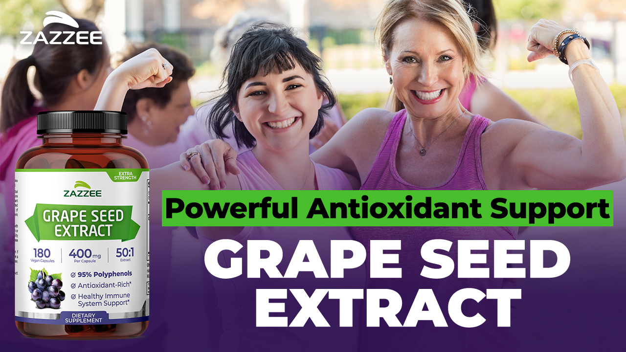 Amazon.com: Zazzee High Strength Grape Seed 50:1 Extract, 180