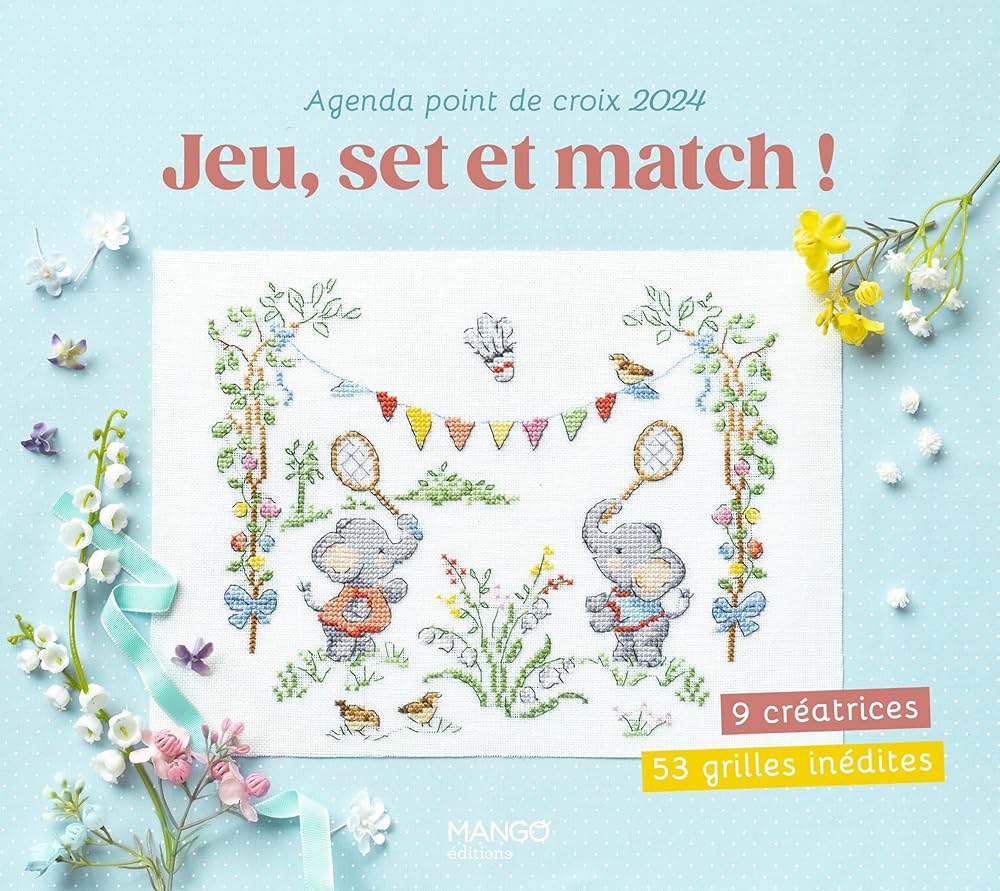 Agenda point de croix 2024 : jeu, set et match !: 9 créatrices