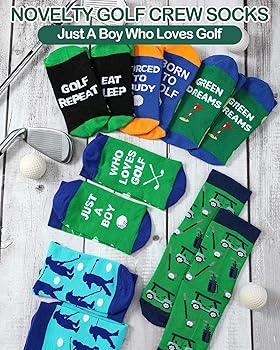 Amazon.com: Croloose 6 Pairs Golf Socks for Youth Teen Funny