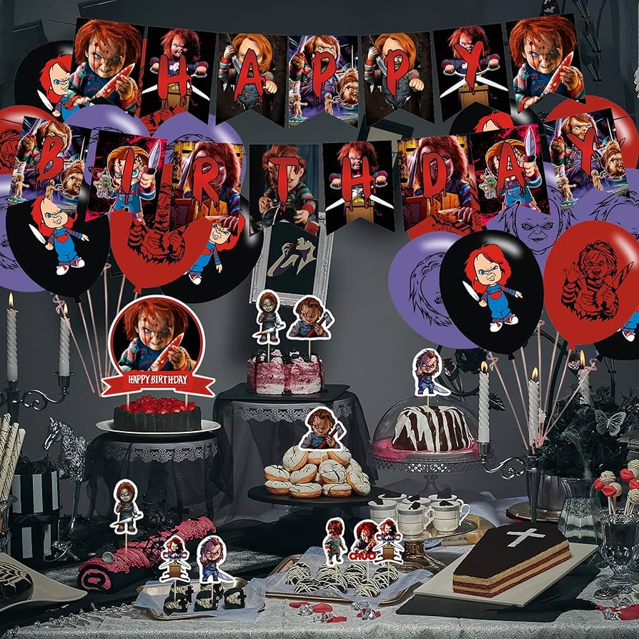 Amazon.co.jp: チャッキーテーマ 誕生日パーティーデコレーション 32個