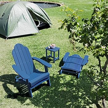 Amazon.com : LUE BONA Folding Adirondack Chair Set of 2, HDPS