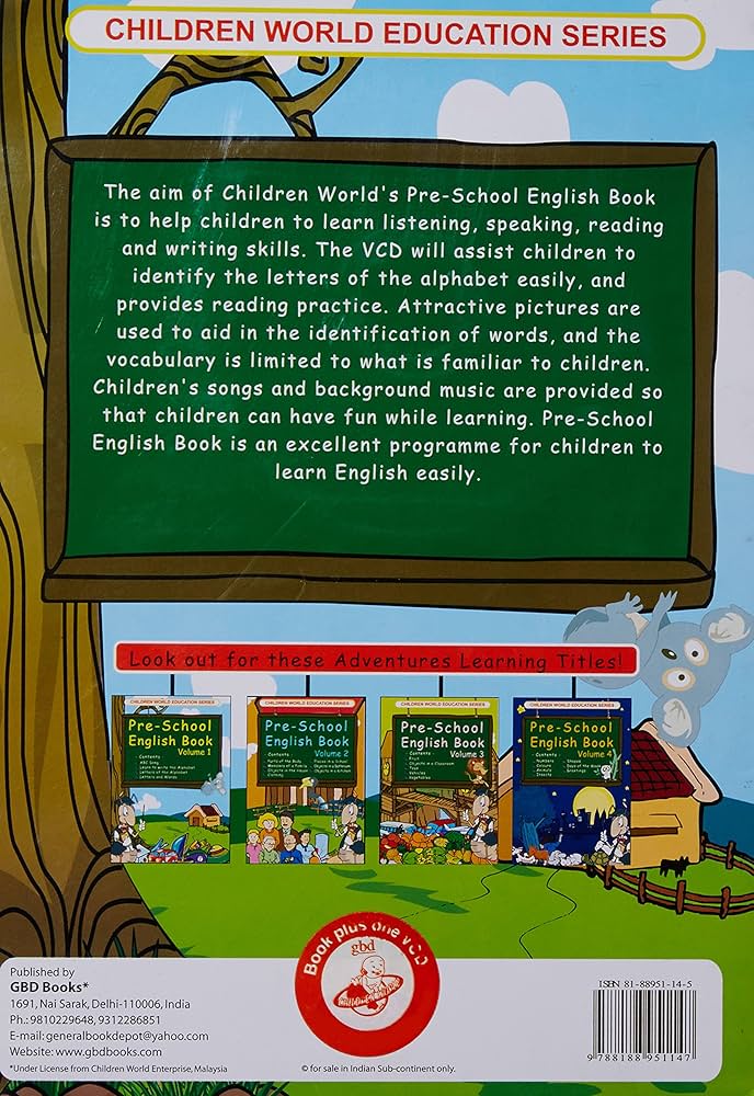 Pre-School English Book Vol. 1 With Cd: Children World